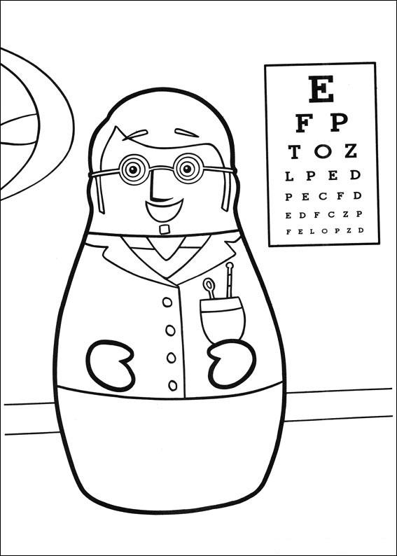 Fisă de colorat cu Eroii orasului higgly de colorat p18