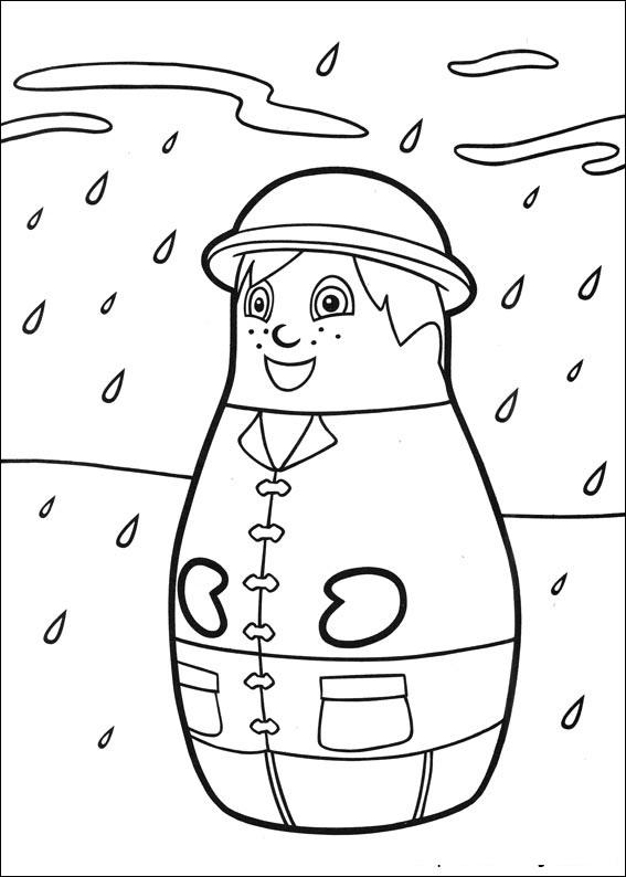 Fisă de colorat cu Eroii orasului higgly de colorat p26