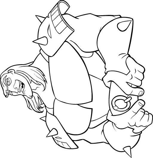 Fisă de colorat cu Excalibur de colorat p04