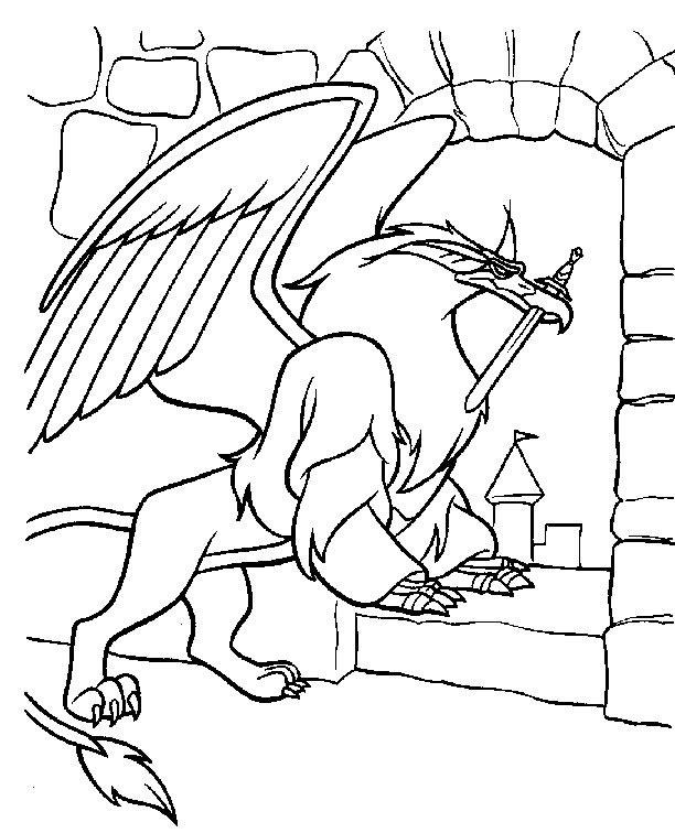 Fisă de colorat cu Excalibur de colorat p11