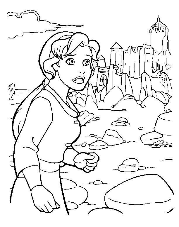 Fisă de colorat cu Excalibur de colorat p12