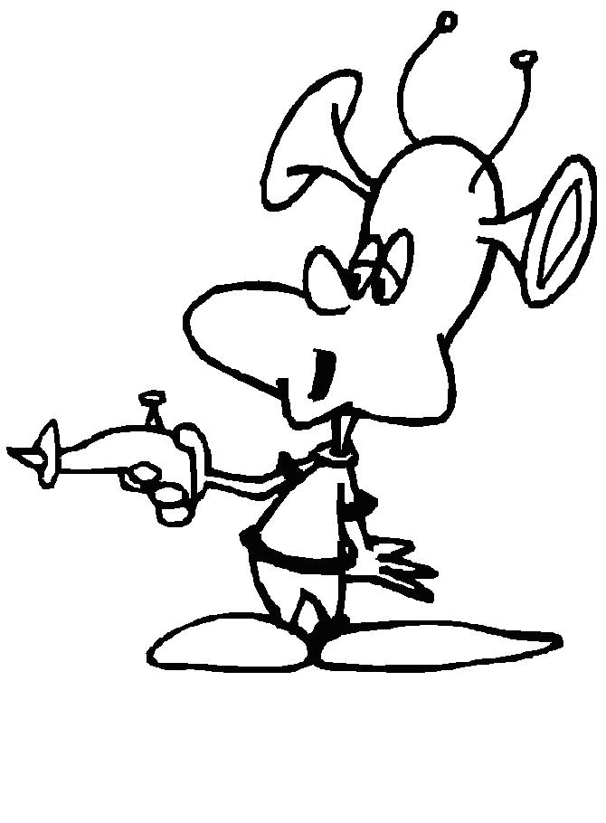 Fisă de colorat cu Extraterestrii de colorat p15