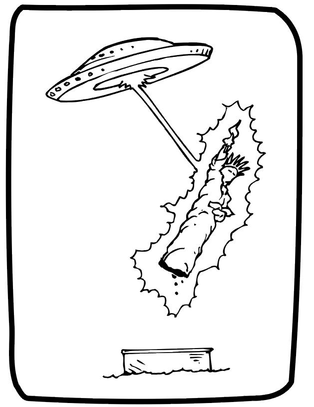 Fisă de colorat cu Extraterestrii de colorat p45