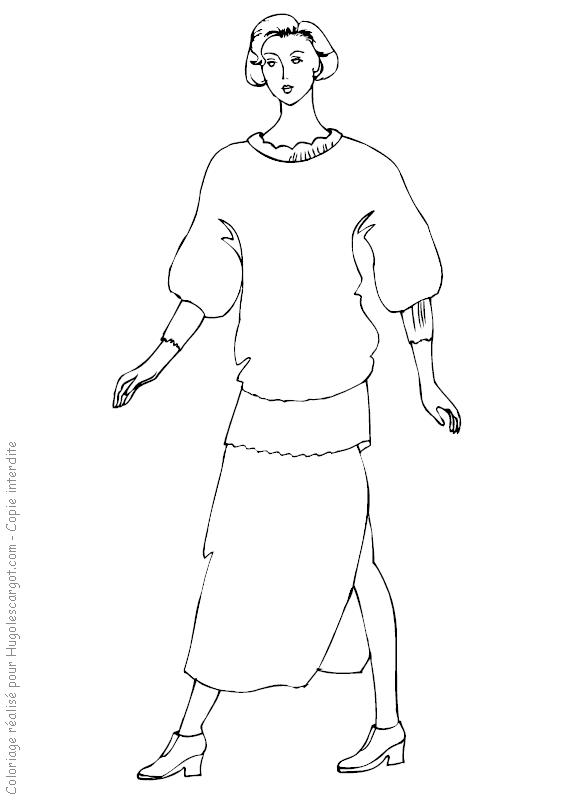 Fisă de colorat cu Fashion de colorat p08