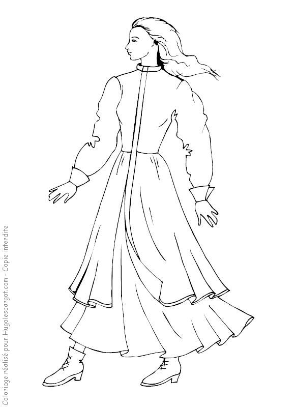 Fisă de colorat cu Fashion de colorat p12