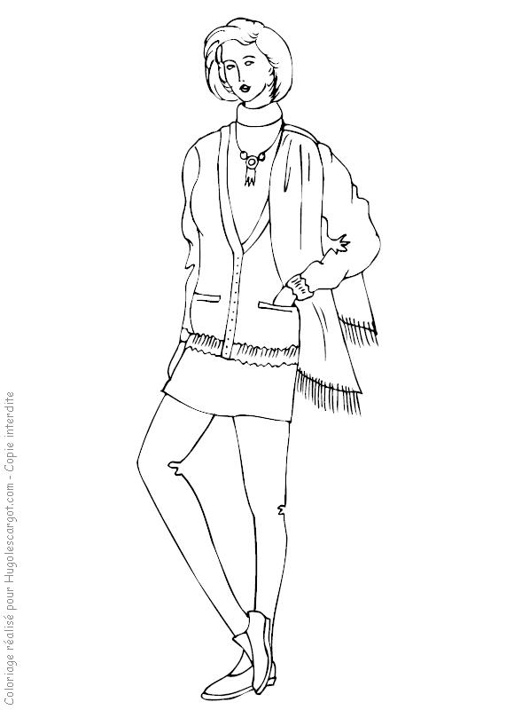 Fisă de colorat cu Fashion de colorat p13