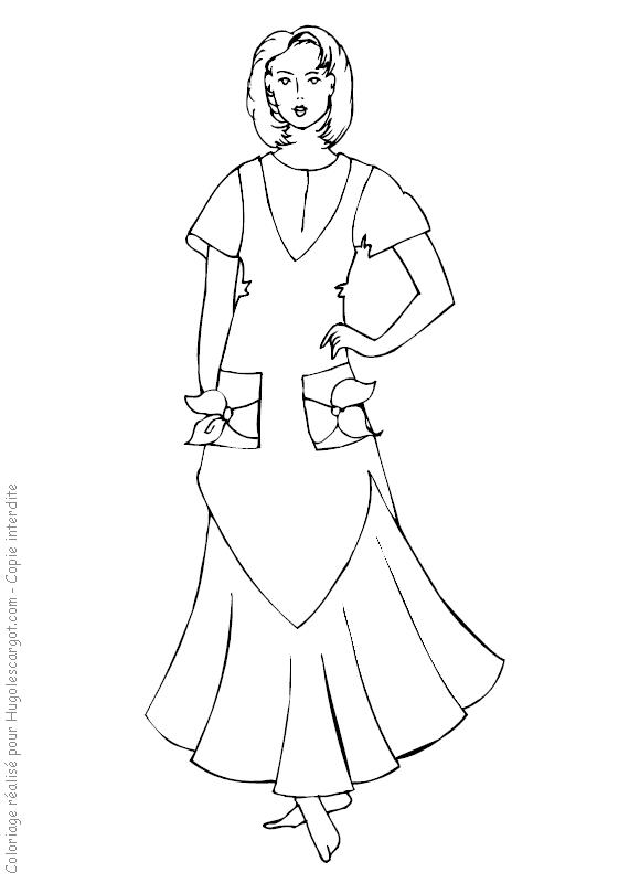 Fisă de colorat cu Fashion de colorat p24