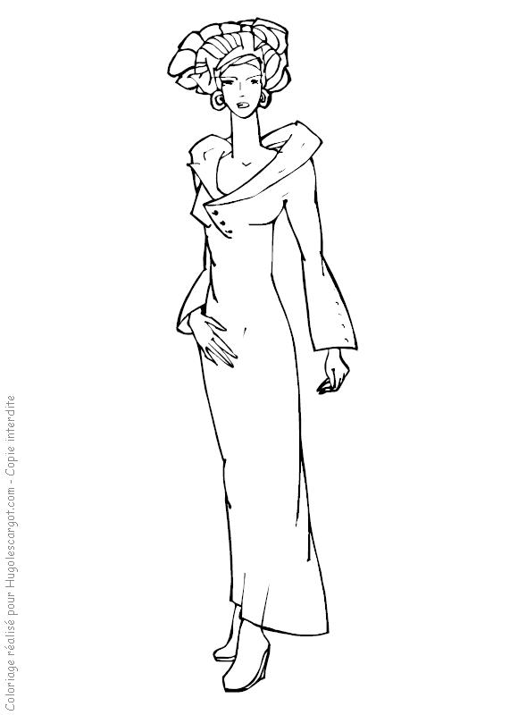 Fisă de colorat cu Fashion de colorat p27