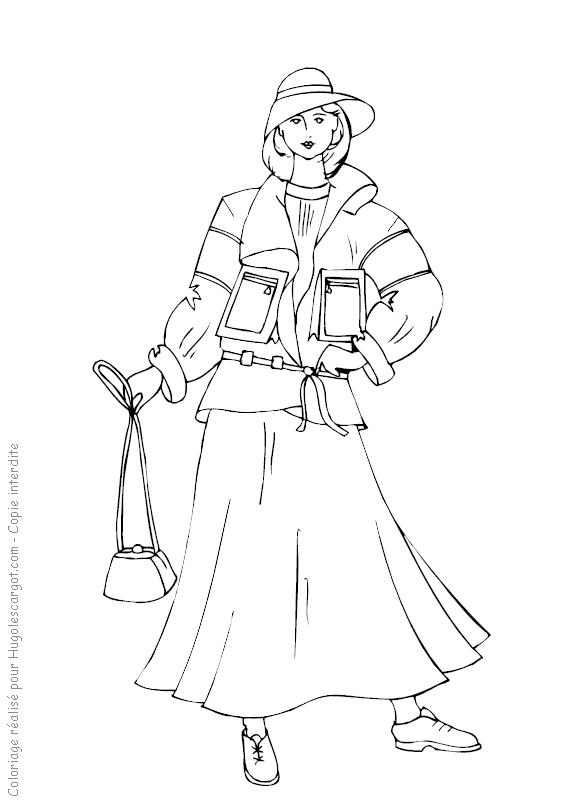 Fisă de colorat cu Fashion de colorat p28