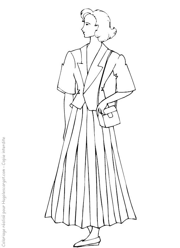 Fisă de colorat cu Fashion de colorat p34