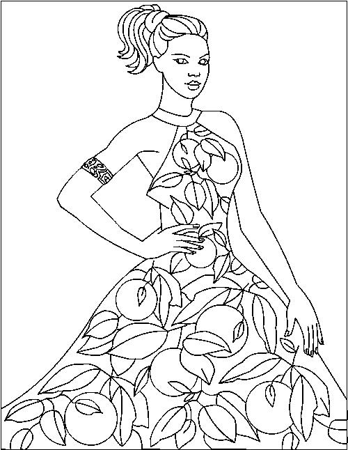 Fisă de colorat cu Fashion de colorat p41