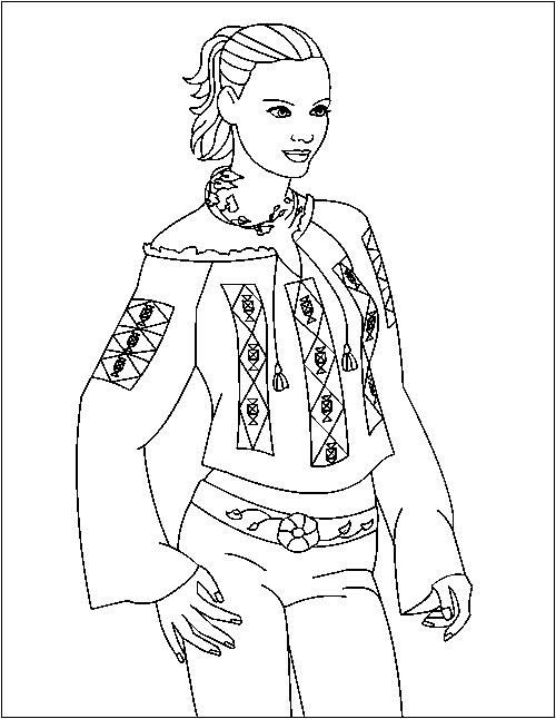 Fisă de colorat cu Fashion de colorat p43