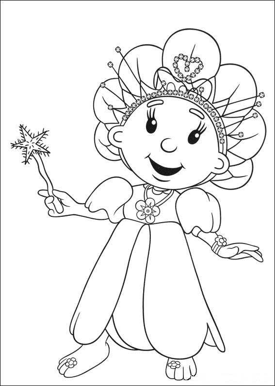 Fisă de colorat cu Fifi si floricelele de colorat p12