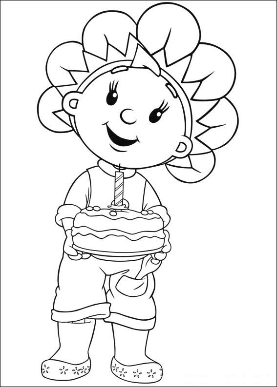 Fisă de colorat cu Fifi si floricelele de colorat p13