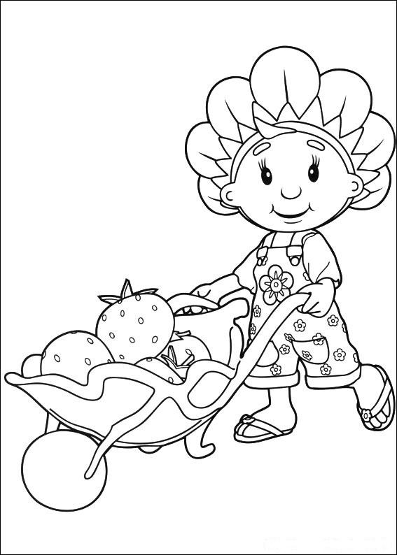 Fisă de colorat cu Fifi si floricelele de colorat p19