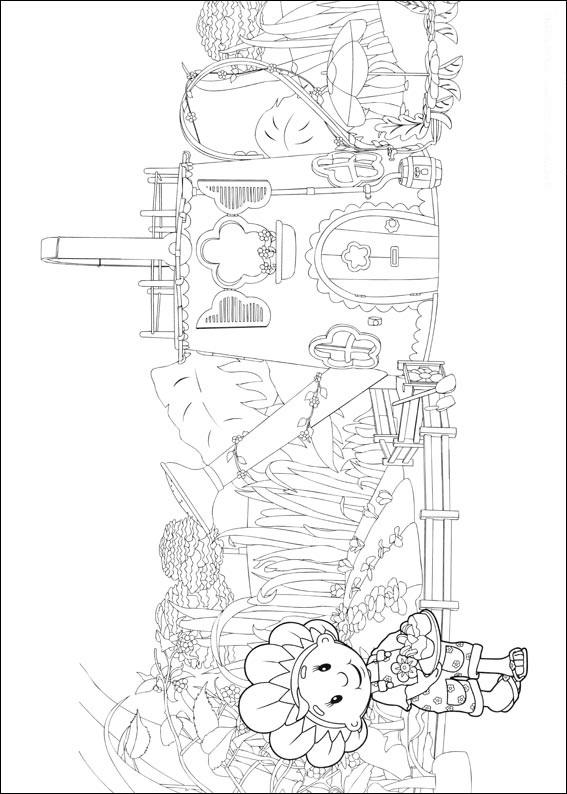 Fisă de colorat cu Fifi si floricelele de colorat p23