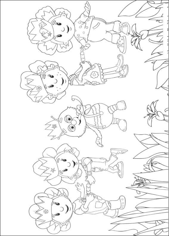 Fisă de colorat cu Fifi si floricelele de colorat p24