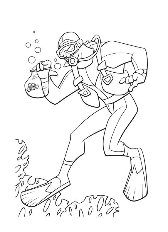 Fisă de colorat cu Finding nemo de colorat p15