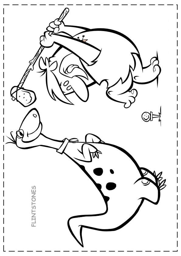 Fisă de colorat cu Flinstones de colorat p02