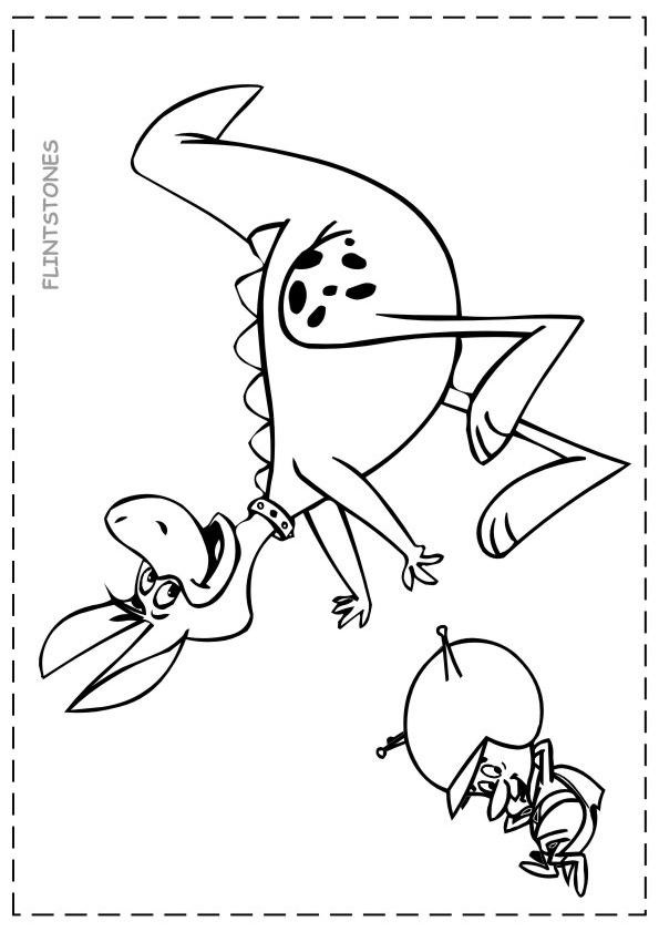Fisă de colorat cu Flinstones de colorat p04