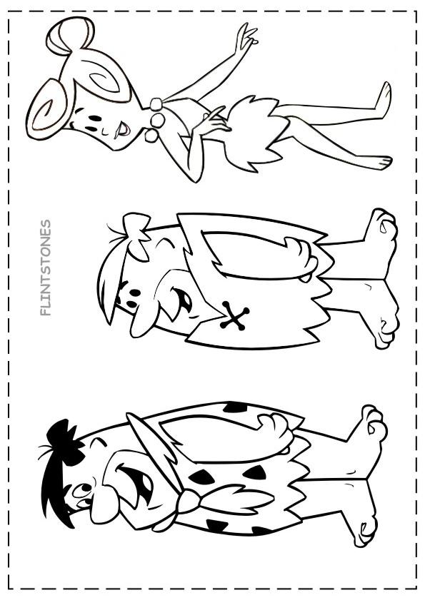 Fisă de colorat cu Flinstones de colorat p05