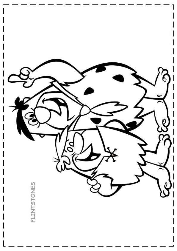 Fisă de colorat cu Flinstones de colorat p07