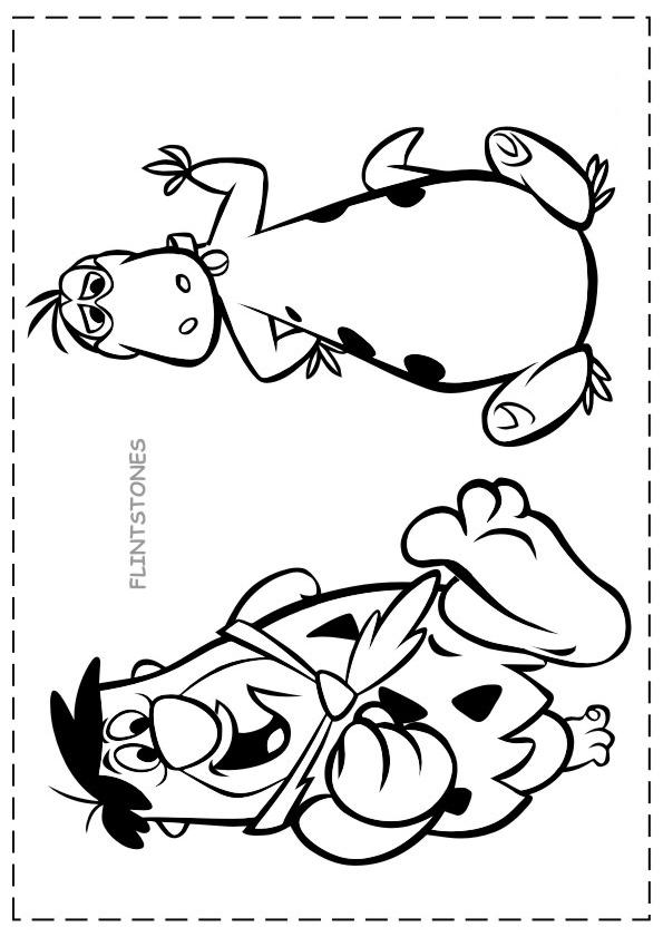 Fisă de colorat cu Flinstones de colorat p09