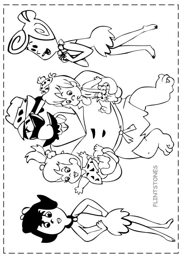 Fisă de colorat cu Flinstones de colorat p11