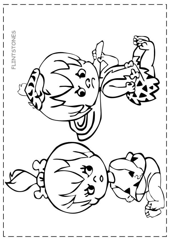 Fisă de colorat cu Flinstones de colorat p13
