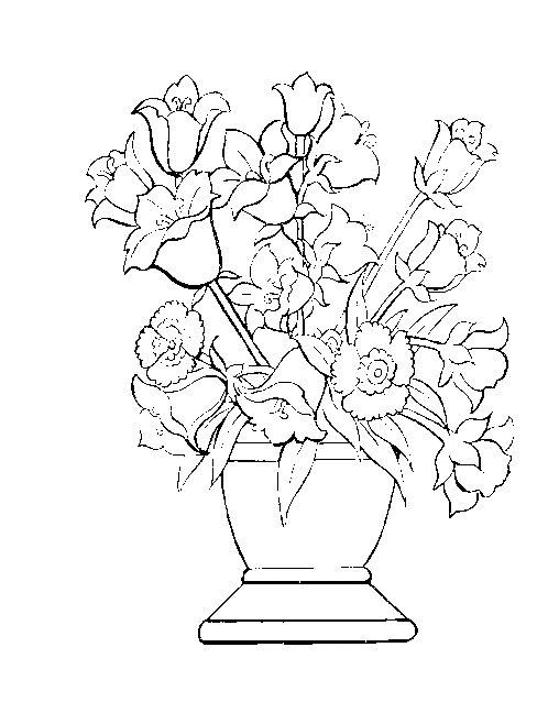 Fisă de colorat cu Flori de colorat p10
