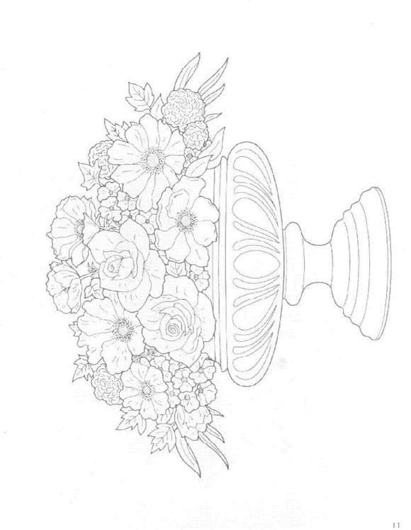 Fisă de colorat cu Flori de colorat p17