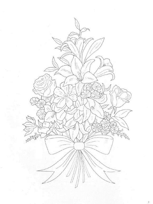 Fisă de colorat cu Flori de colorat p26