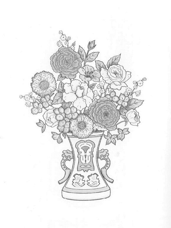 Fisă de colorat cu Flori de colorat p27