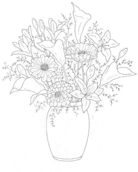 Fisă de colorat cu Flori de colorat p35