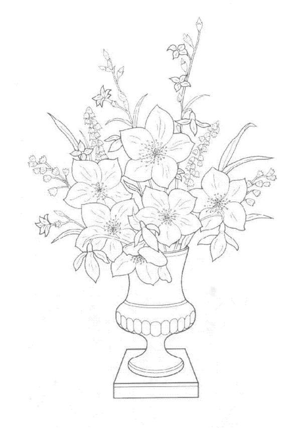 Fisă de colorat cu Flori de colorat p40