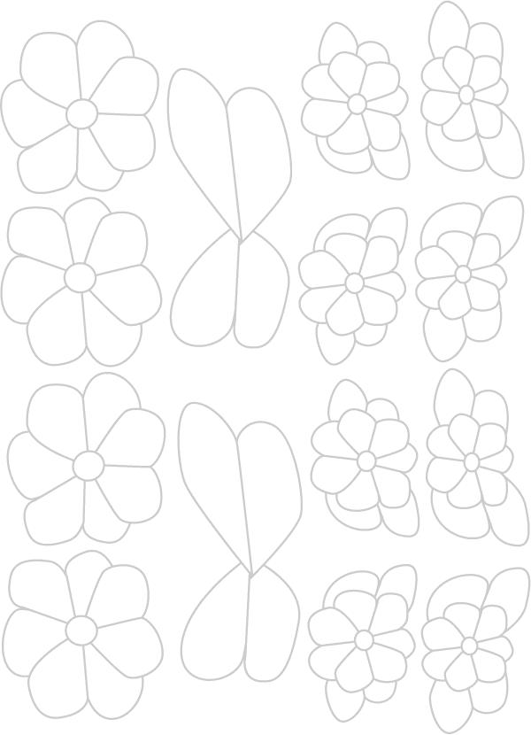 Fisă de colorat cu Flori de colorat p65