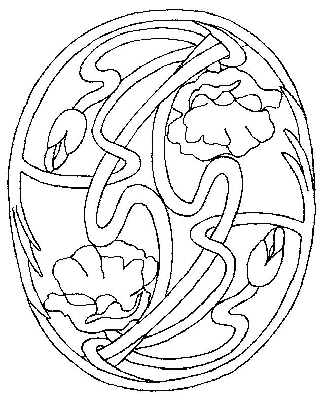 Fisă de colorat cu Flori maci de colorat p13