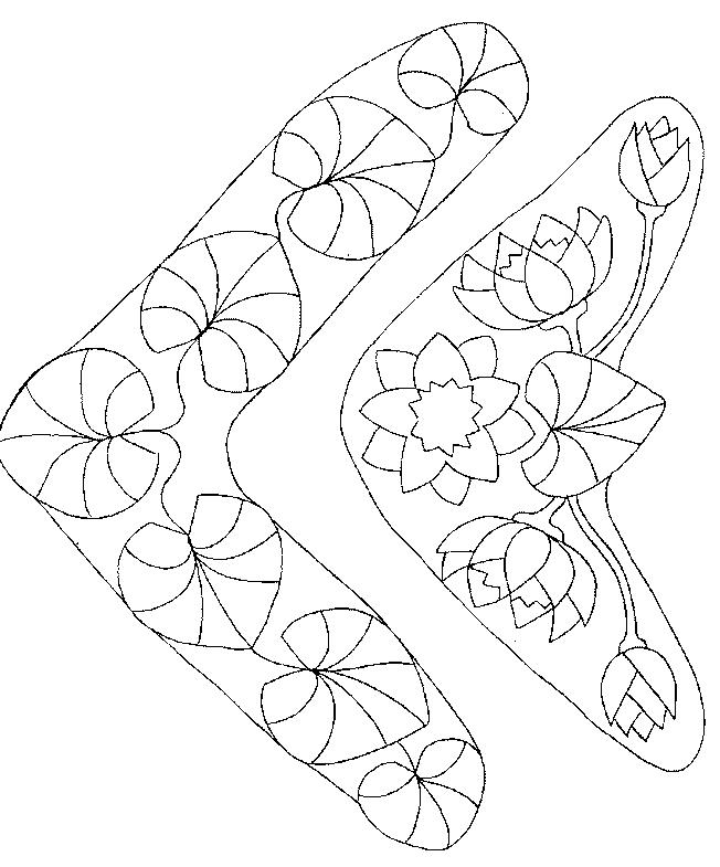 Fisă de colorat cu Flori nuferi de colorat p15