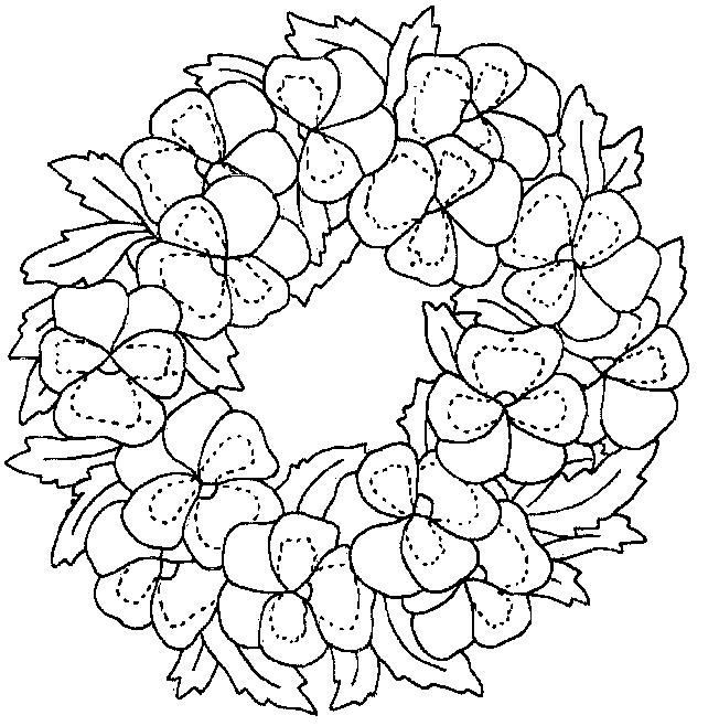 Fisă de colorat cu Flori panselute de colorat p05