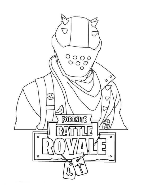 Fisă de colorat cu Fortnite p1