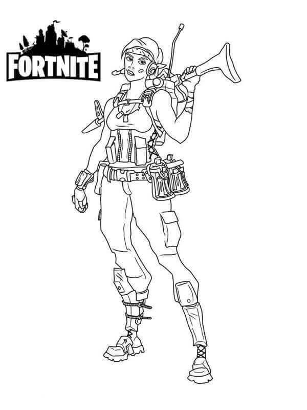 Fisă de colorat cu Fortnite p19