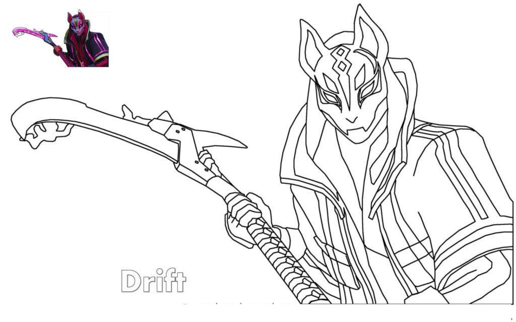 Fisă de colorat cu Fortnite p20