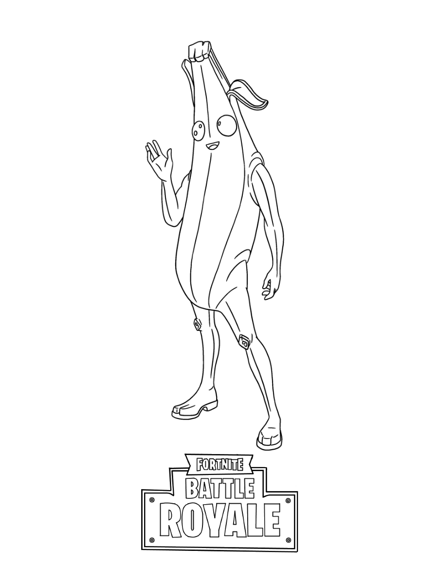 Fisă de colorat cu Fortnite p5