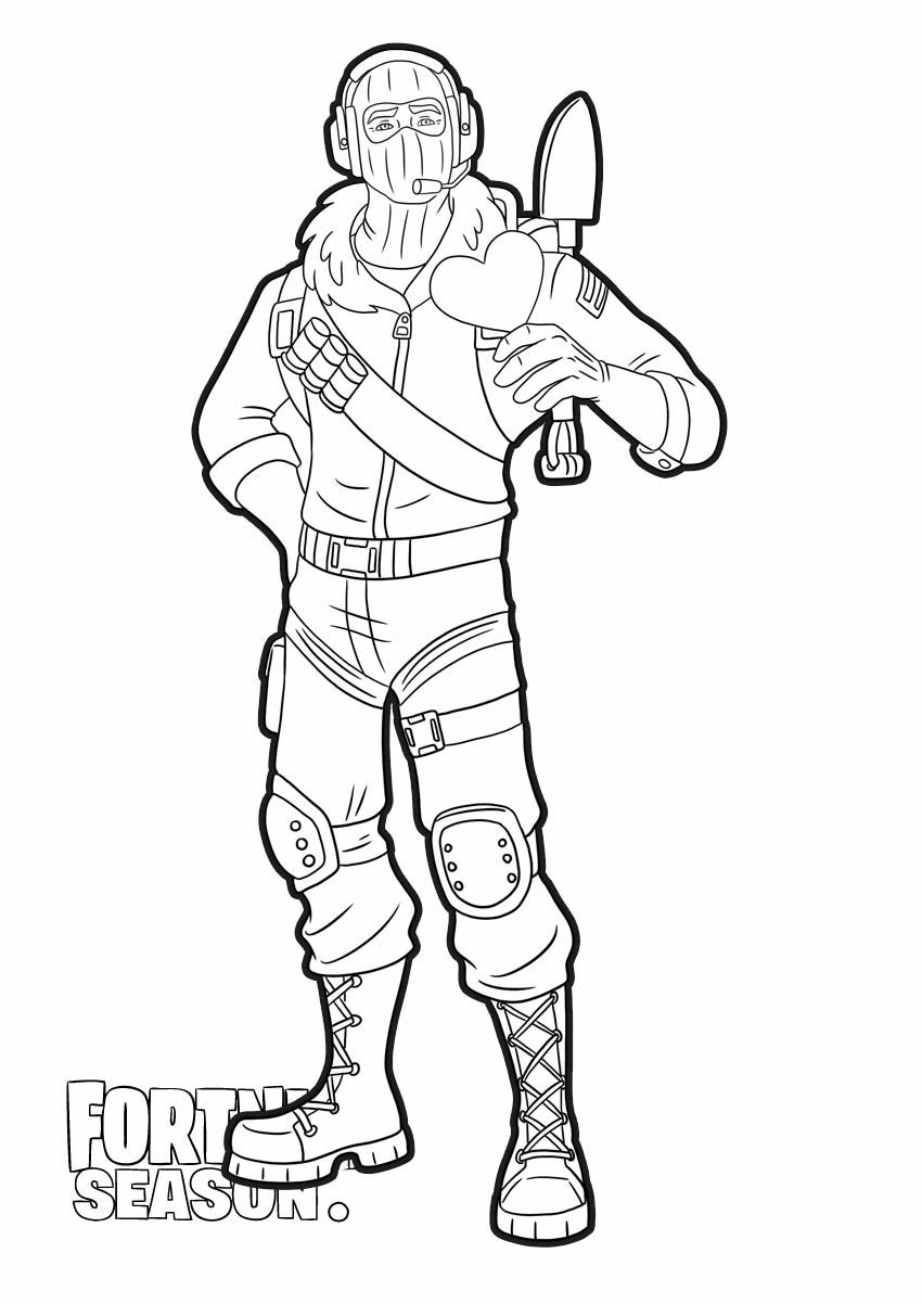 Fisă de colorat cu Fortnite p9