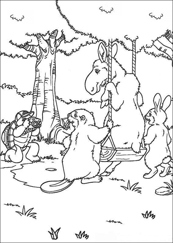 Fisă de colorat cu Franklin the turtle de colorat p02