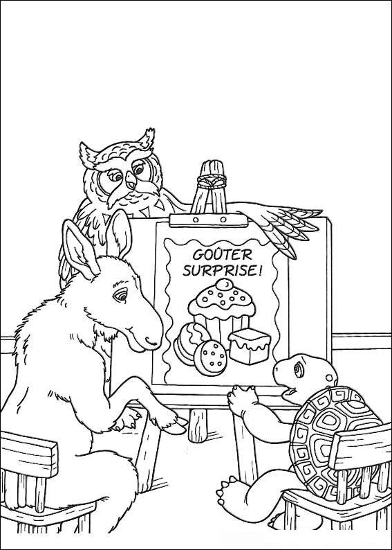 Fisă de colorat cu Franklin the turtle de colorat p16