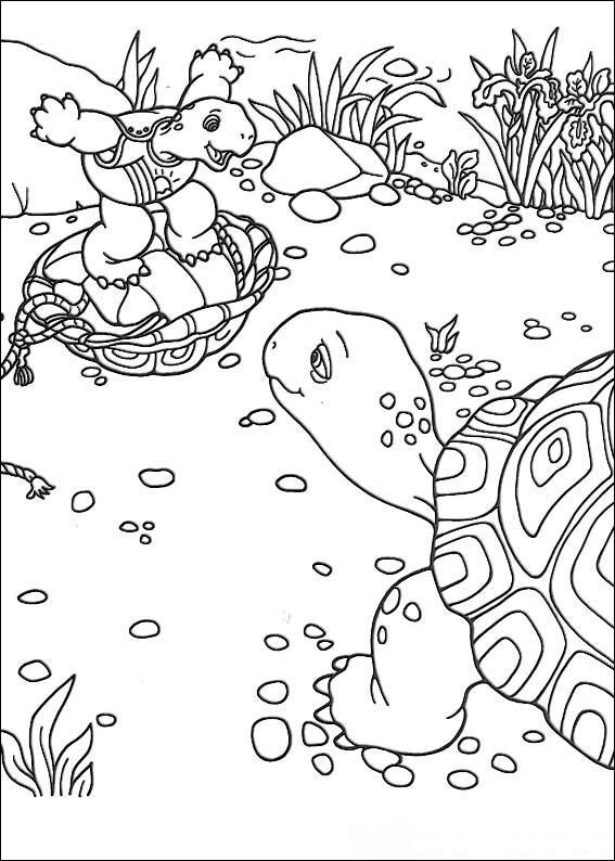 Fisă de colorat cu Franklin the turtle de colorat p21