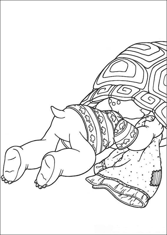 Fisă de colorat cu Franklin the turtle de colorat p28