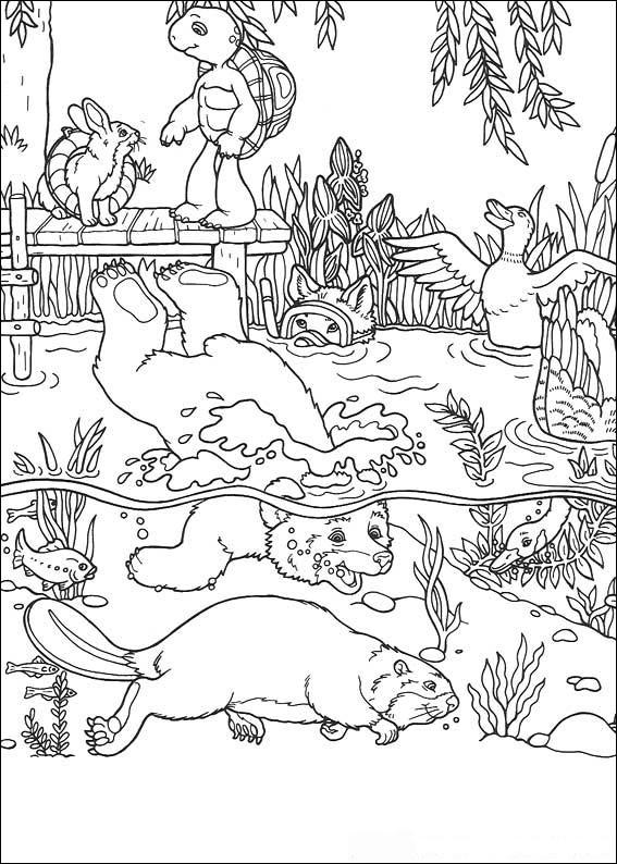 Fisă de colorat cu Franklin the turtle de colorat p29