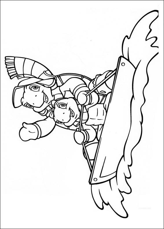 Fisă de colorat cu Franklin the turtle de colorat p35